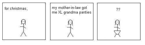 grandma panties comic strip